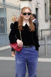 Sadie Sink Champions Midnight Uniform at Prada Milan Show