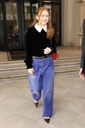 Sadie Sink Champions Midnight Uniform at Prada Milan Show