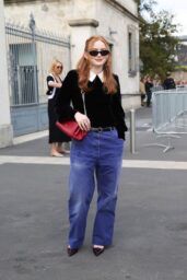 Sadie Sink Champions Midnight Uniform at Prada Milan Show