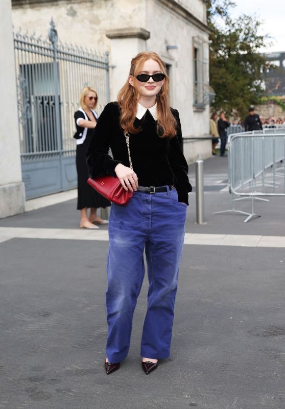 Sadie Sink Champions Midnight Uniform at Prada Milan Show