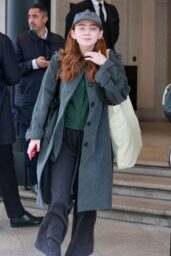 Sadie Sink Debuts Milan Trench-and-Loafer Rebellious Uniform