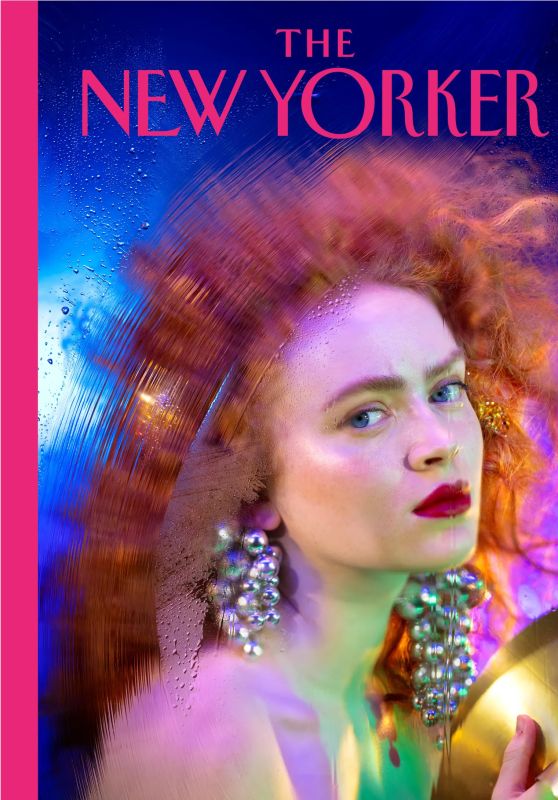 Sadie Sink Embodies New Yorker Cover Art in Chromatic Glamour