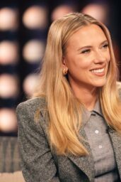 Scarlett Johansson Elevates Talk Show Outfit With Polished Tailoring 2025