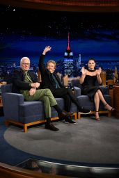 Selena Gomez Tonight Show 2025 Black Dress