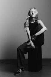 Shay Rudolph Embodies September Studio Mood in Pinstripe Ease
