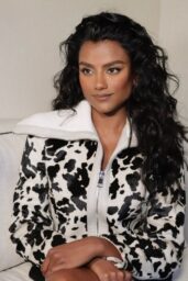Simone Ashley Embraces Graphic Cow Print in September Photoshoot