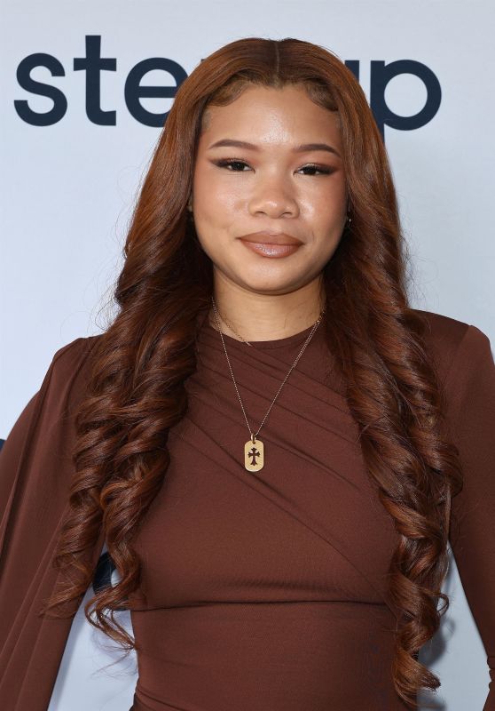 Storm Reid Unveils a Sculptural Cape Dress for Fall 2025