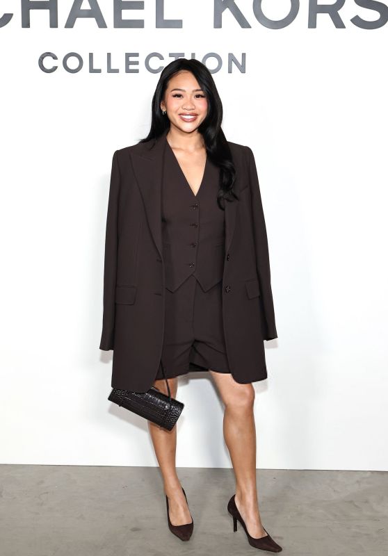 Sunisa Lee Elevates Trench Coat Chic at Michael Kors