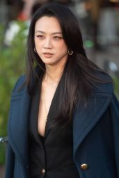 Tang Wei Channels Quiet Check Urbanism at the Burberry Show
