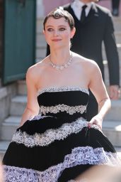 Thomasin McKenzie Unveils Lace Geometry at Venice Film Festival 2025