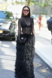 Victoria Justice Commands NYFW in Feathered Noir Drama