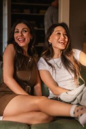 Victoria Justice Debuts A Cinematic Look In A Zippered Mini