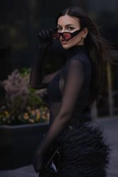 Victoria Justice Unveils Photoshoot Sheer Feather Glam