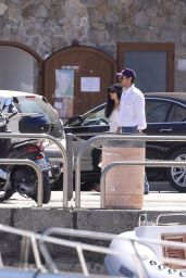 Zoe Kravitz & Harry Styles Stroll Argentario in Straw & Leather Ease