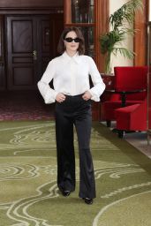 Zoey Deutch Debuts Monochrome Power Look at Deauville – Sept 2025