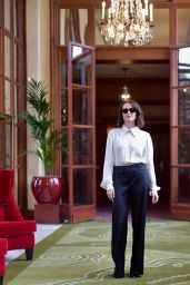 Zoey Deutch Debuts Monochrome Power Look at Deauville – Sept 2025