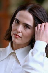 Zoey Deutch Debuts Monochrome Power Look at Deauville – Sept 2025