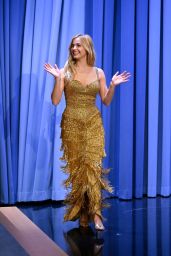Addison Rae Champions Gold Tiered Gown for Late-Night TV Appearance
