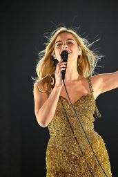 Addison Rae Champions Gold Tiered Gown for Late-Night TV Appearance