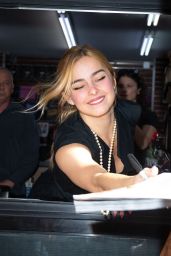 Addison Rae in Black Wrap Dress for W Magazine Cover Signing