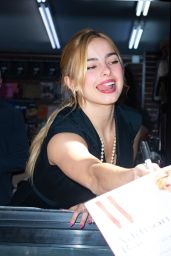 Addison Rae in Black Wrap Dress for W Magazine Cover Signing