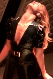 Addison Rae in Glossy Latex Dress and Blindfold October 2025