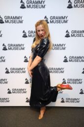 Addison Rae Opts for Latex Alejandra Dress at Grammy Museum Event