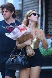 Addison Rae Wears Gold Bodysuit on New York City Street