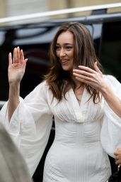 Alycia Debnam-Carey Embraces Corseted Chiffon At Zimmermann Paris Show