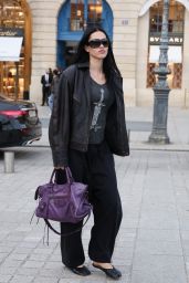 Amelia Gray Embraces Grunge Chic with an Oversized Jacket and a Balenciaga Bag