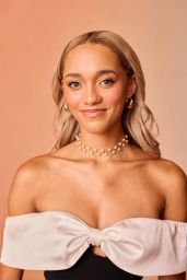 Amirah J Selects a Bicolor Bow Mini-Dress for ABC End of Summer Soirée