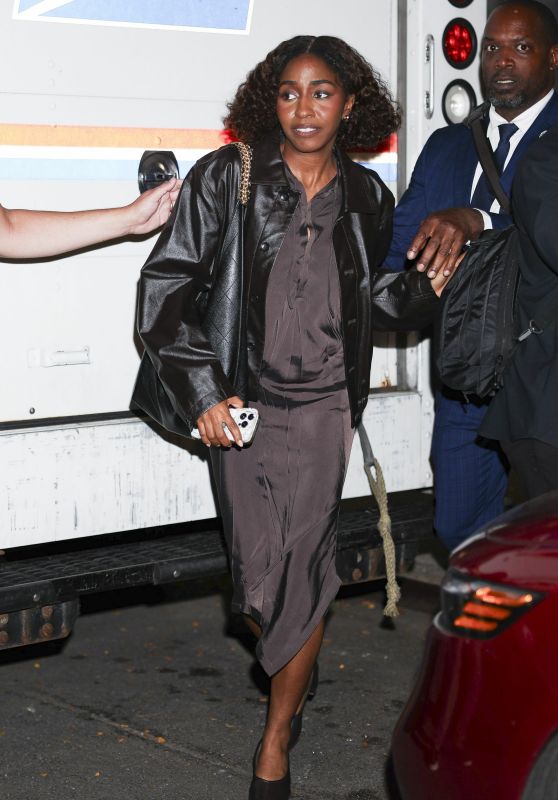 Ayo Edebiri Defines Effortless Style in Satin and Leather 2025