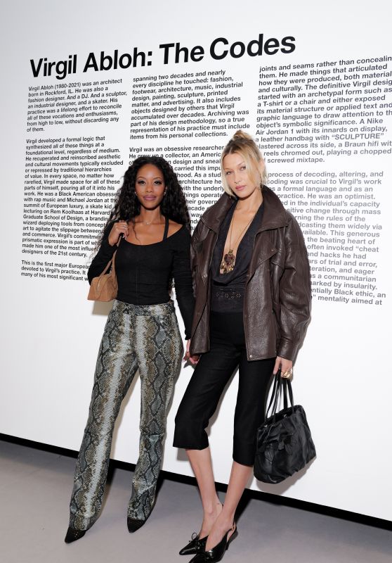 Bella Hadid Embraces Dark 90s Grunge for Virgil Abloh Exhibit