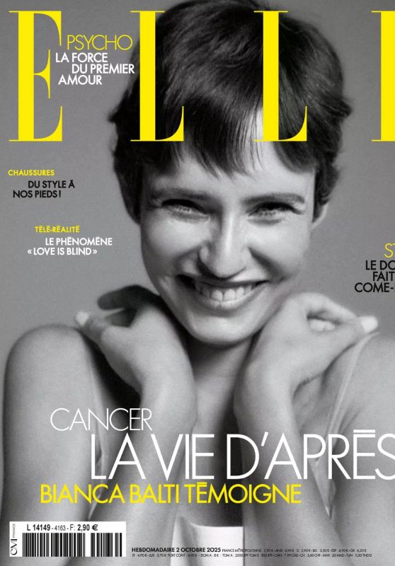 Bianca Balti Channels Raw Vulnerability for Elle France October 2025