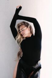 Camille Kostek for Ocean Drive October 2025: Monochrome Texture Play