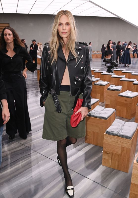 Charlize Theron Embraces Utility Grunge at Dior Show
