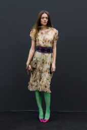 Charlotte Lawrence Floral Dress Valentino Fashion Show