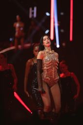 Dua Lipa Channels Vintage Chanel in Sequined Performance Bodysuit