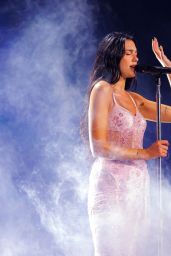Dua Lipa Wears Sheer Pink Body Suit on Radical Optimism Tour
