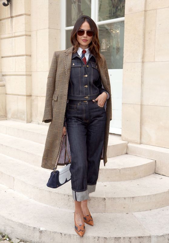 Eiza Gonzalez Dons Thom Browne at Paris Fashion Show
