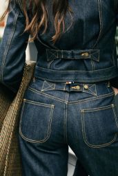 Eiza Gonzalez Opts for Denim Tailoring in Paris Photoshoot, October 2025