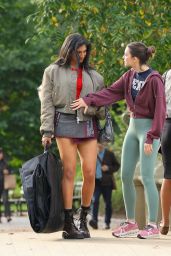 Ella Hunt Channels Sporty-Casual Chic While Filming "Not Suitable for Work" in Central Park