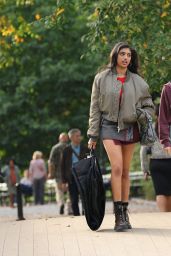 Ella Hunt Channels Sporty-Casual Chic While Filming "Not Suitable for Work" in Central Park