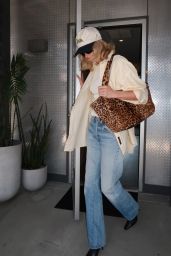 Elsa Hosk Wears Saint Laurent Leopard Tote on Instagram