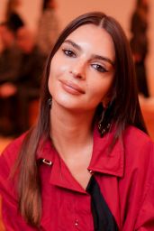 Emily Ratajkowski Champions Voluminous Red at Loewe Show