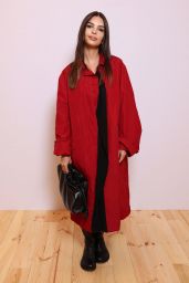 Emily Ratajkowski Champions Voluminous Red at Loewe Show