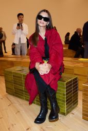 Emily Ratajkowski Champions Voluminous Red at Loewe Show