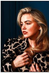 Emma Brooks in Cow Print Drama: A 2025 Statement of Bold Minimalism