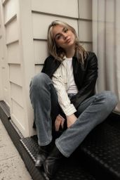 Emma Brooks in Effortless Cool: Leather, Denim, and 90s Nonchalance for 2025