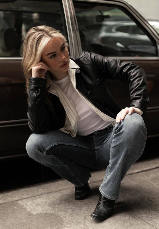 Emma Brooks in Effortless Cool: Leather, Denim, and 90s Nonchalance for 2025